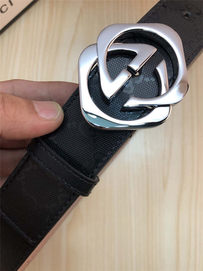 Gucci GG Supreme belt with G buckle Silver High