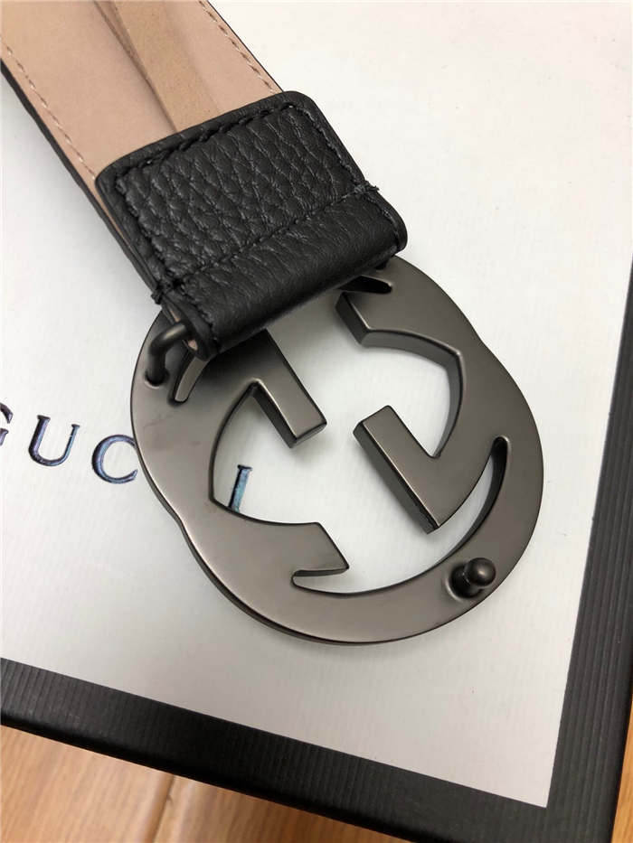 Gucci Leather belt with interlocking G buckle 40mm High