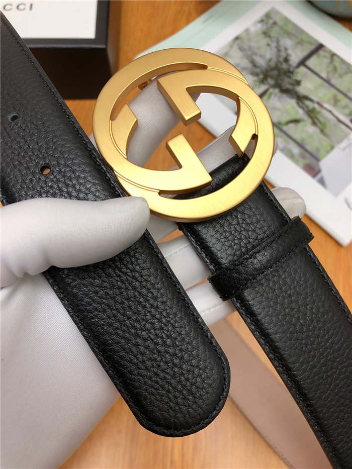 Gucci Leather belt with interlocking G buckle 40mm High