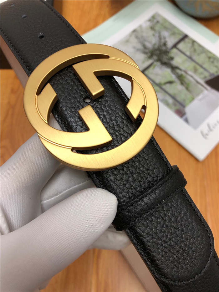 Gucci Leather belt with interlocking G buckle 40mm High