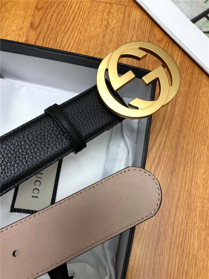 Gucci Leather belt with interlocking G buckle 40mm High