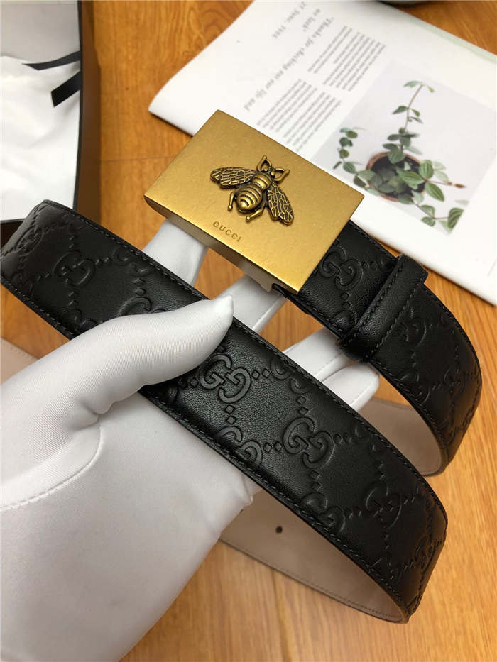 Gucci Signature belt with Bee buckle 38mm High