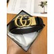 Gucci Reversible belt with Double G buckle 38mm Gold High