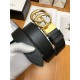 Gucci Reversible belt with Double G buckle 38mm Gold High