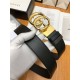 Gucci Reversible belt with Double G buckle 38mm Gold High