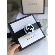 Gucci Leather belt with interlocking G buckle 38mm High