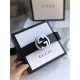 Gucci Leather belt with interlocking G buckle 38mm High