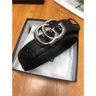 Gucci Signature belt with G buckle 38mm Silver High