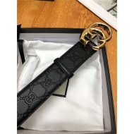 Gucci Signature belt with G buckle 38mm Gold High