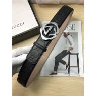 Gucci Signature belt with G buckle 38mm Silver High