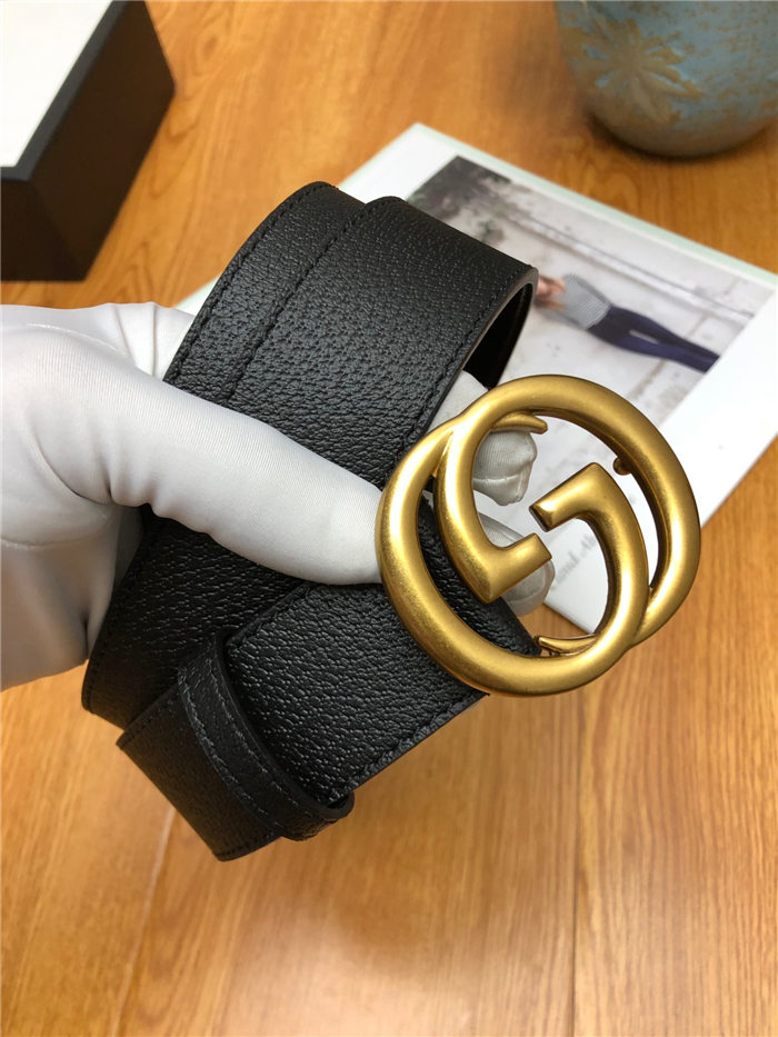 Gucci Leather belt with interlocking G buckle 38mm High