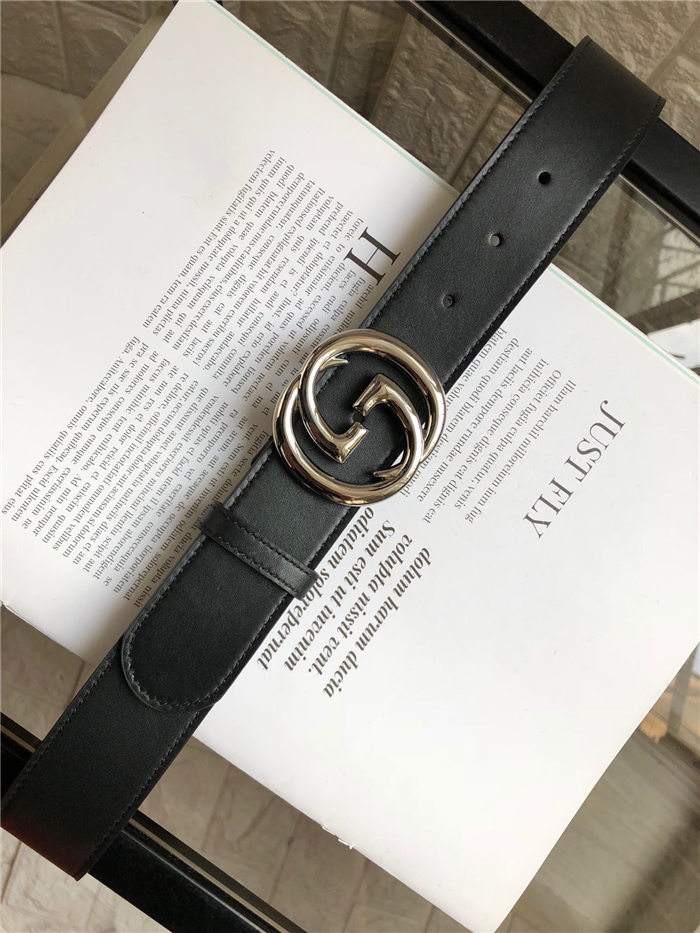 Gucci Leather belt with interlocking G buckle 38mm High