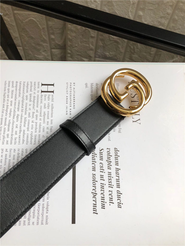 Gucci Leather belt with interlocking G buckle 38mm High