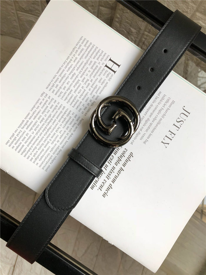 Gucci Leather belt with interlocking G buckle 38mm High