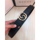 Gucci Leather belt with interlocking G buckle 38mm High