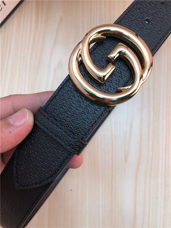 Gucci Leather belt with interlocking G buckle 38mm High