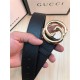 Gucci Leather belt with interlocking G buckle 38mm High