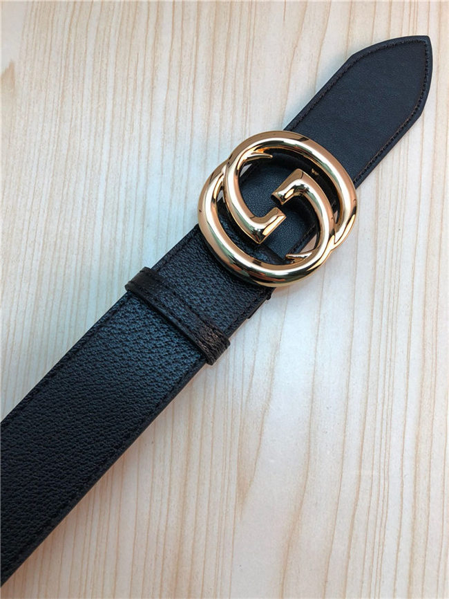 Gucci Leather belt with interlocking G buckle 38mm High