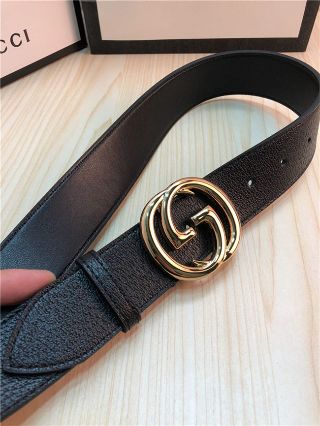 Gucci Leather belt with interlocking G buckle 38mm High