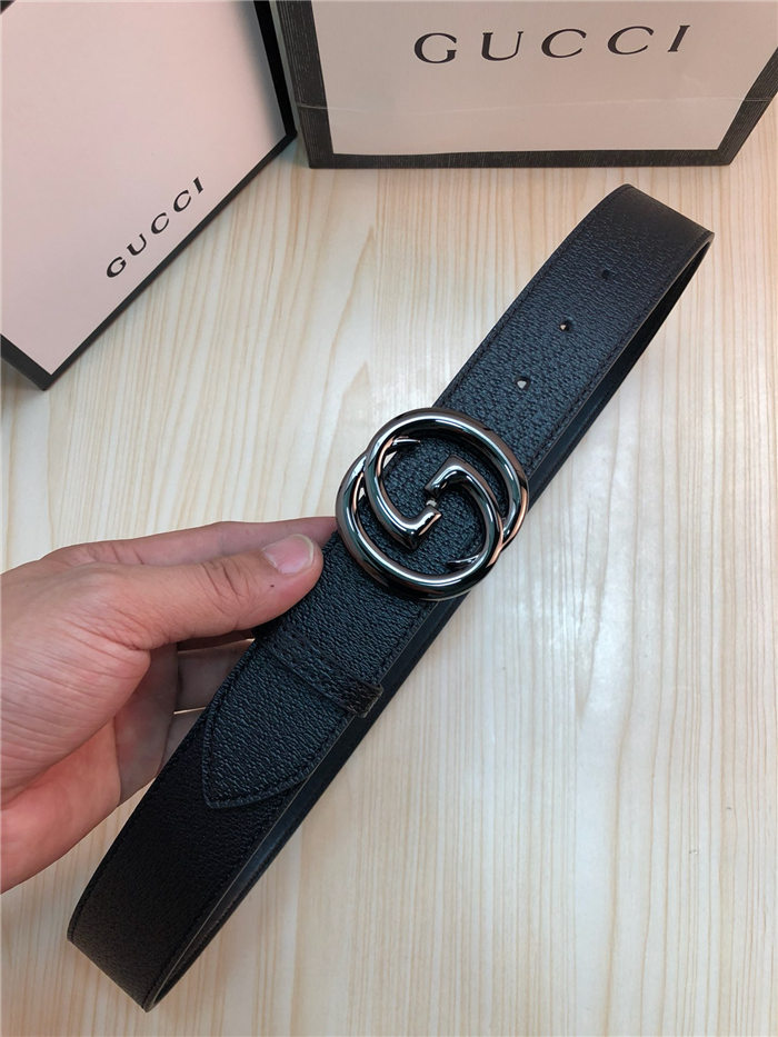 Gucci Leather belt with interlocking G buckle 38mm High