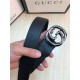 Gucci Leather belt with interlocking G buckle 38mm High