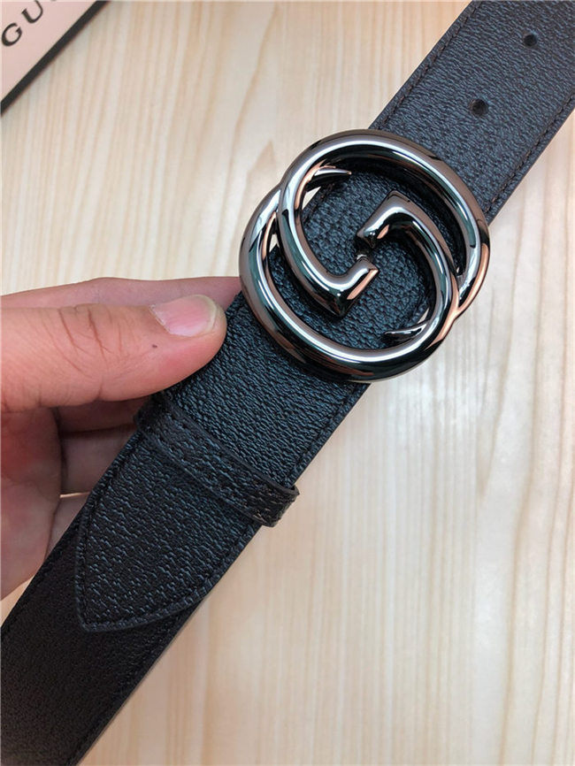 Gucci Leather belt with interlocking G buckle 38mm High