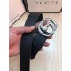 Gucci Leather belt with interlocking G buckle 38mm High