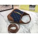 Jackie 1961 mini shoulder bag jacquard denim mid