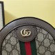 Ophidia mini GG round shoulder bag GG Supreme canvas Beige/ebony mid