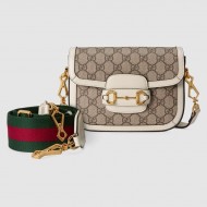 Gucci Horsebit 1955 mini bag White Trim mid