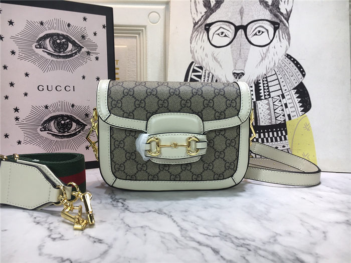 Gucci Horsebit 1955 mini bag White Trim mid