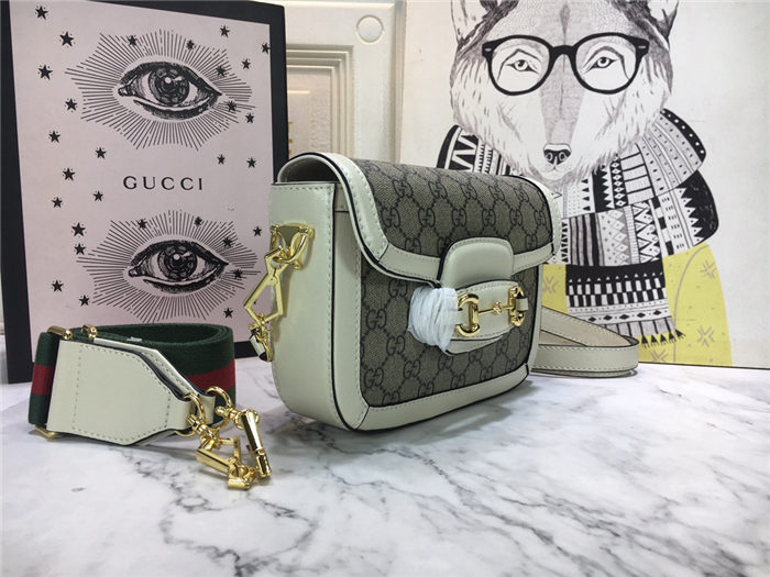 Gucci Horsebit 1955 mini bag White Trim mid