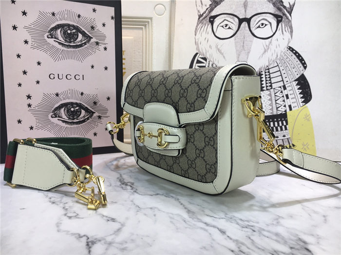 Gucci Horsebit 1955 mini bag White Trim mid