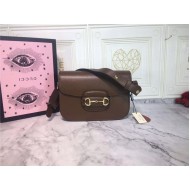 Gucci Horsebit 1955 shoulder bag 602204 Brown mid