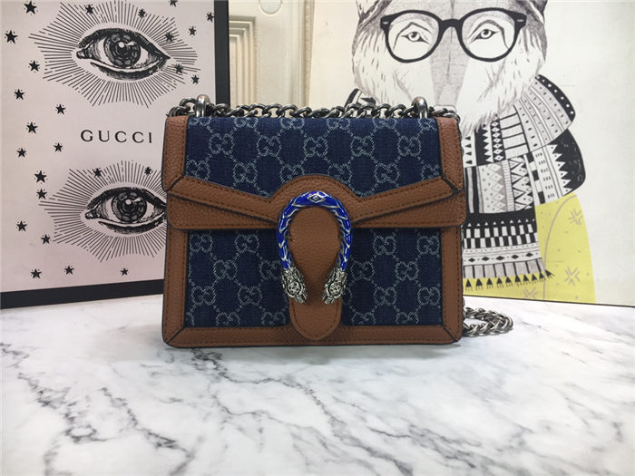 Dionysus mini bag jacquard denim mid