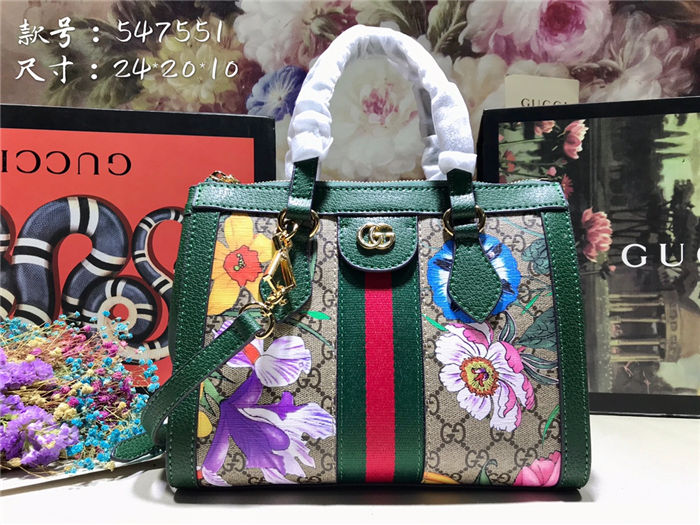 Gucci Ophidia small tote bag Green Mid