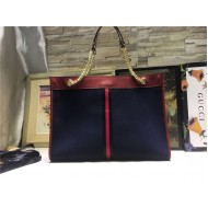 Gucci Rajah GG tote Navy-Red Mid