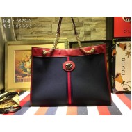 Gucci Rajah GG tote Black-Red Mid