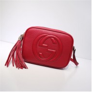 Gucci Soho Small Leather Disco Shoulder Bag 308364 Red High