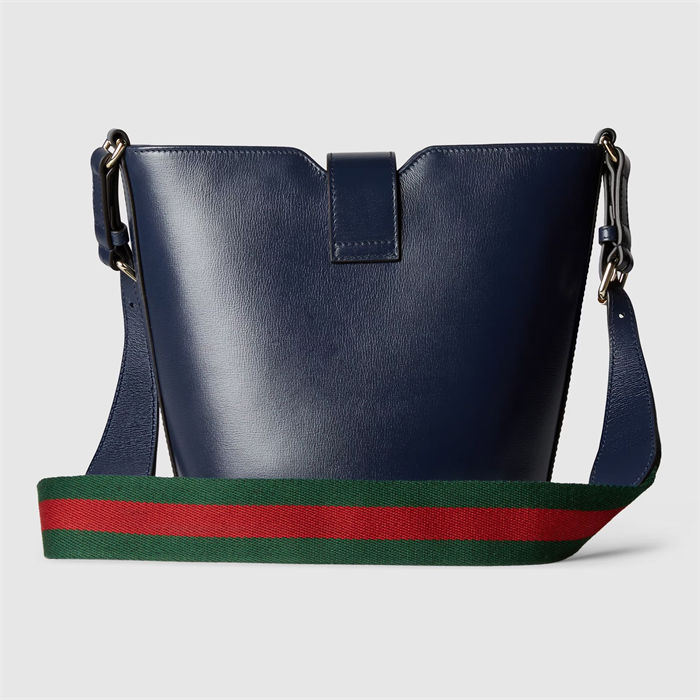 Gucci MINI BUCKET SHOULDER BAG Canvas 782908 Blue Navy High