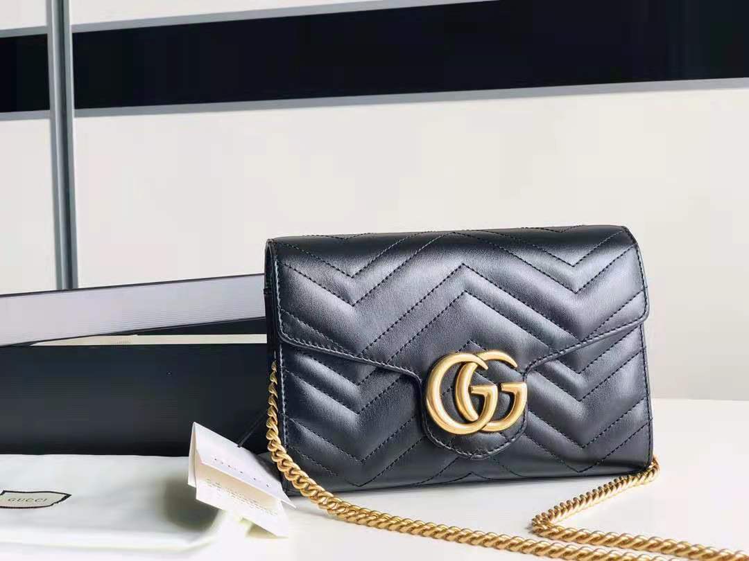 Gucci GG Marmont matelassé mini bag Black High