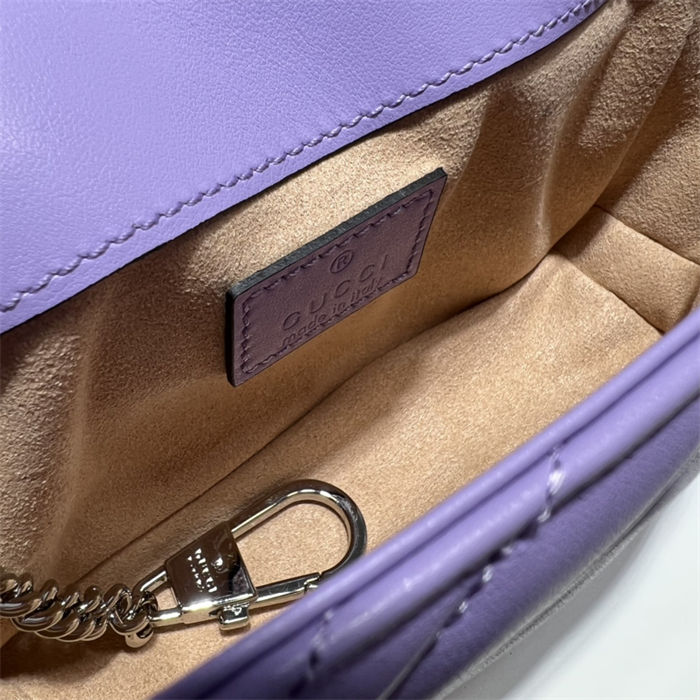 GG MARMONT MATELASSÉ SUPER MINI BAG 476433 Light Purple High