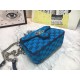 GG Marmont Multicolor Mini Top Handle Bag Blue Mid