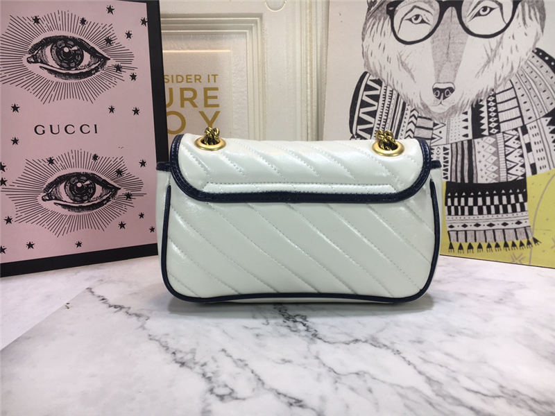 GG Marmont Mini Shoulder Bag White Mid