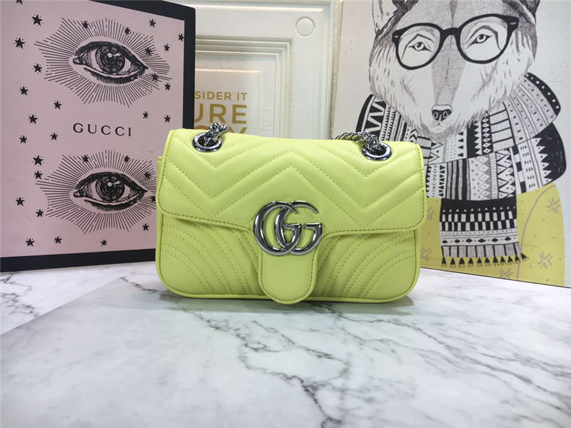 GG Marmont Mini Shoulder Bag Yellow Mid