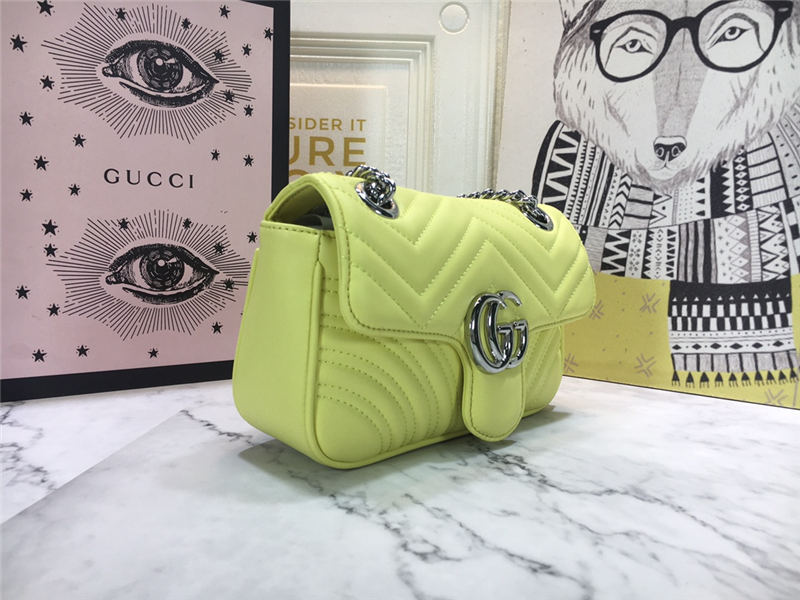 GG Marmont Mini Shoulder Bag Yellow Mid