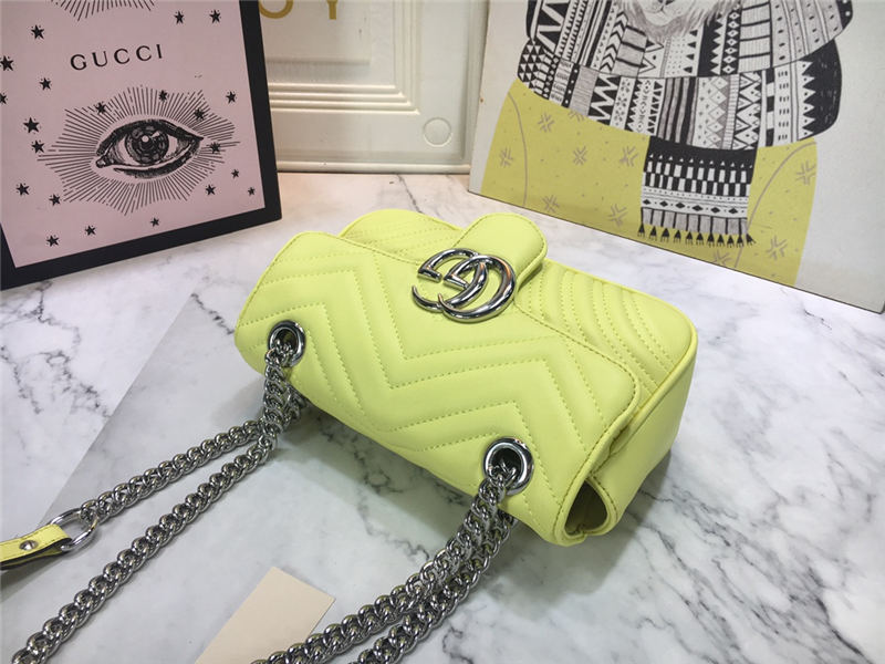 GG Marmont Mini Shoulder Bag Yellow Mid