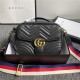 GG Marmont Small Shoulder Bag With Sylvie Strap 498100 Black Mid