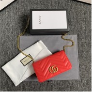 GG Marmont Mini Chain Bag Red Mid