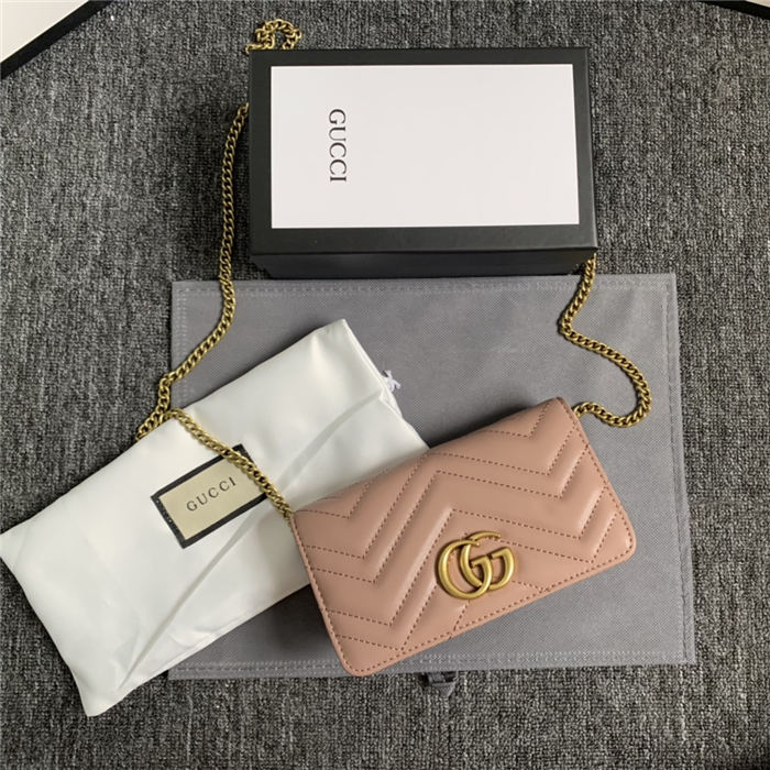 GG Marmont Mini Chain Bag Nude Mid